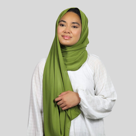 Dark Moss Chiffon Hijab