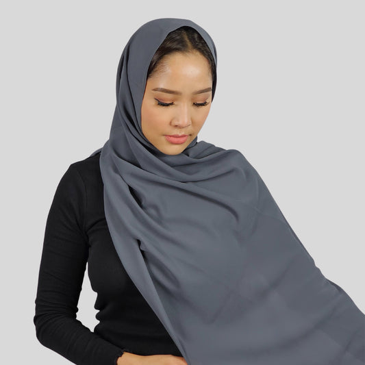 Charcoal Chiffon Hijab